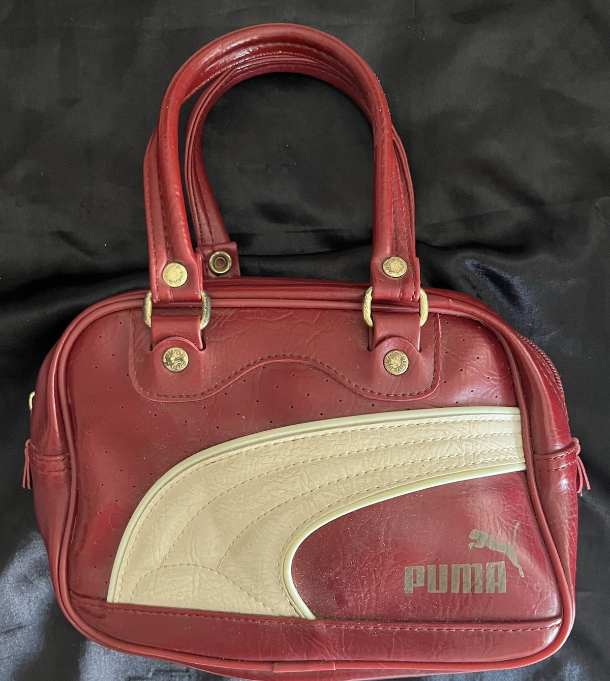 Puma 2000s Burgundy Bowling Bag