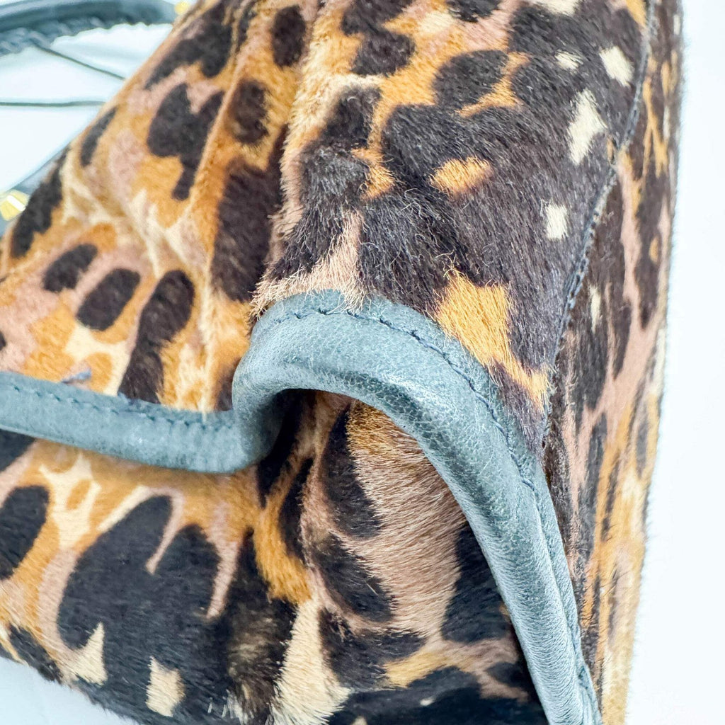 BALENCIAGA The City Brown Animal Print Pony Hair Two Way Bag