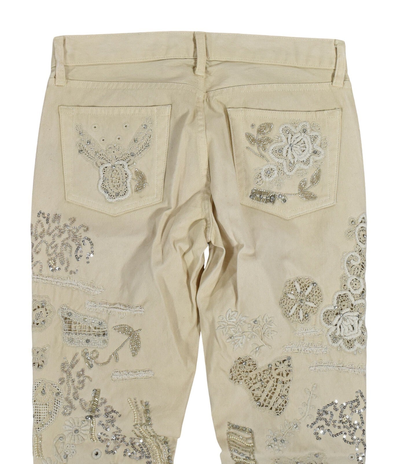 Ralph Lauren Purple Label Metal Embellished Cotton Jeans Pants 4 New $8000