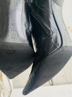 Gianmarco Lorenzi Women Boots  High Heels Eel leather Italian Boots Size 38