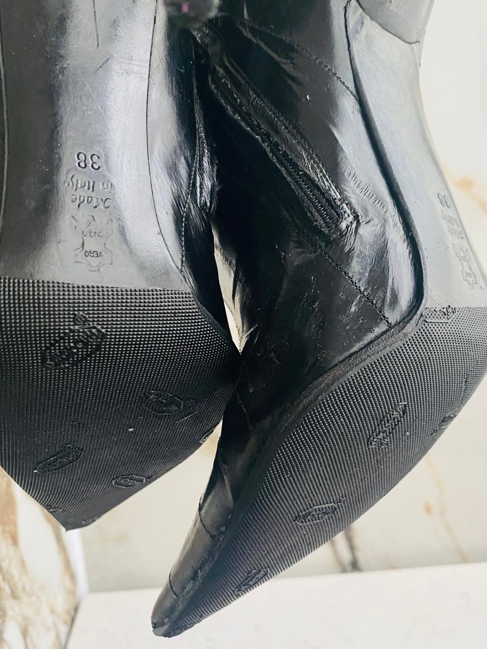 Gianmarco Lorenzi Women Boots  High Heels Eel leather Italian Boots Size 38