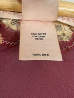 Vtg Y2K Victoria’s Secret Pink Label Silk Babydoll Dress Sz M Lace Floral Sequin