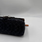 Coach Soft Tabby Shoulder Bag Denim Black 2-way C Hardware Used Authentic
