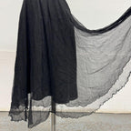 Vintage Y2K Black 100% Silk Chiffon Paneled Cocktail Dress