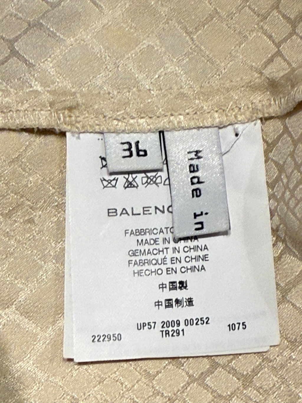 Balenciaga Silk by NICOLAS GHESQUIERE Cream Tank Blouse FR36 S , Vintage 2009