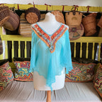 LM Lulu Paris Boho Beaded Silk Cami Top Size M