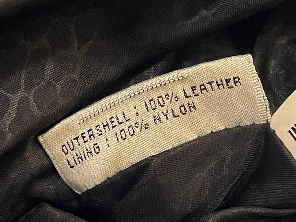 Global Identity GIII Vintage Leather Jacket, Puff shoulders, fitted waist SZ M