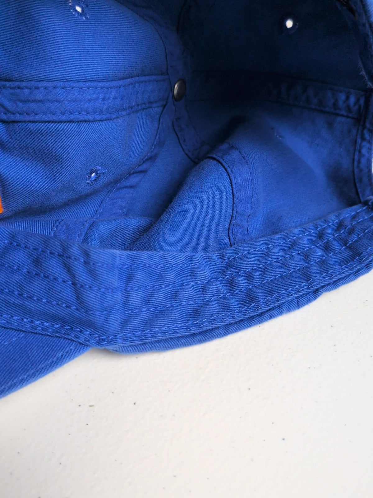 Vintage Polo Sport Ralph Lauren Spell Out Cap Hat Mens Adjustable Blue Orange