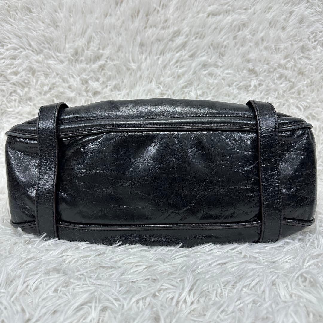 Francesco Biasia Handbag Tote Leather studs Black y2k gimmick grunge vintage