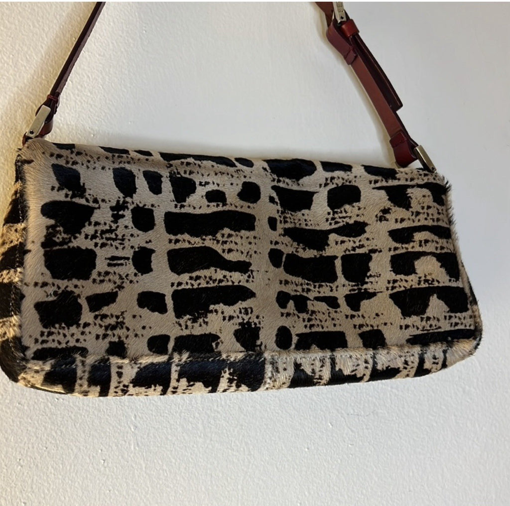 Vintage Pony hair Fendi Baguette Shoulder Bag