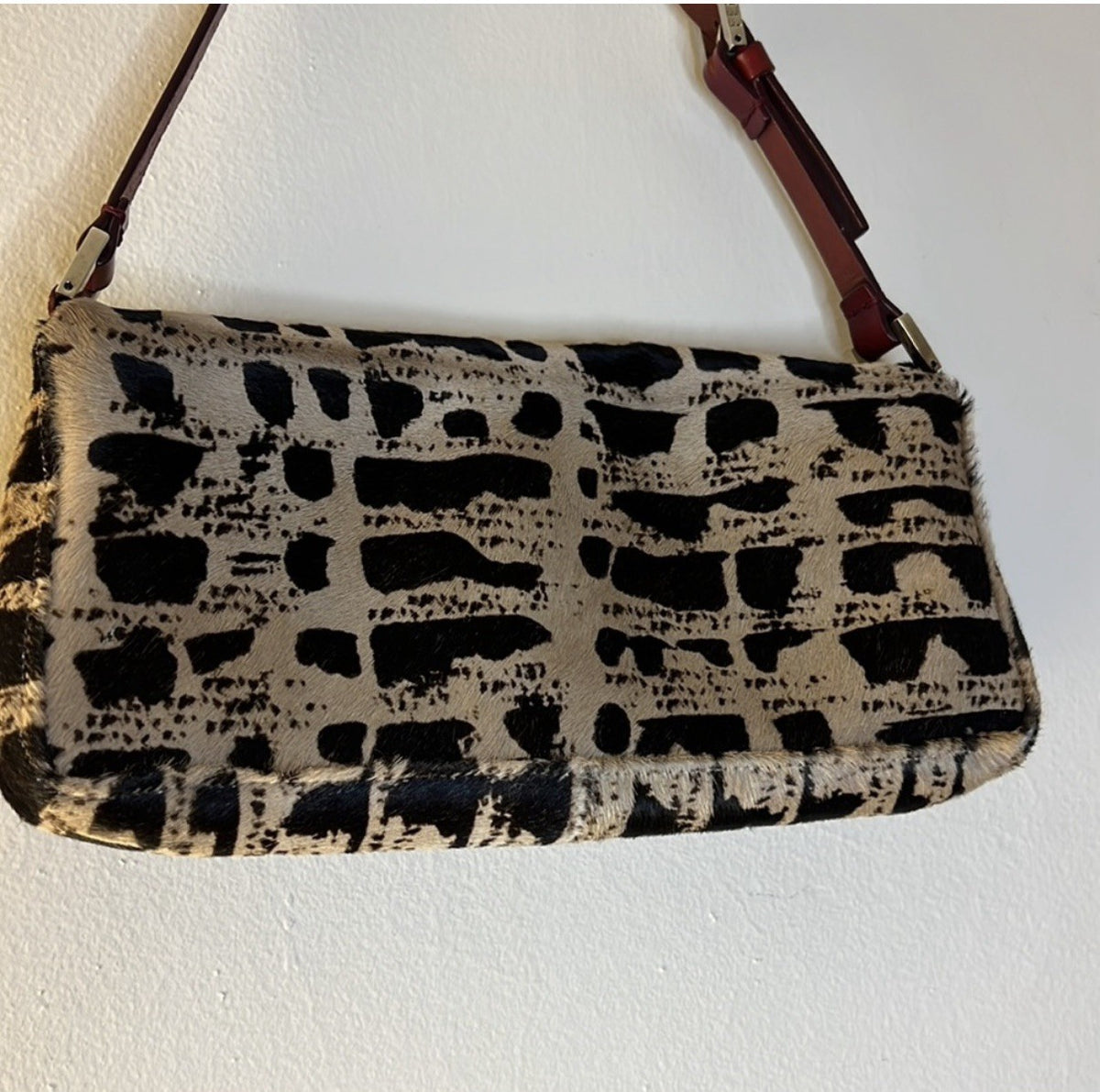 Vintage Pony hair Fendi Baguette Shoulder Bag