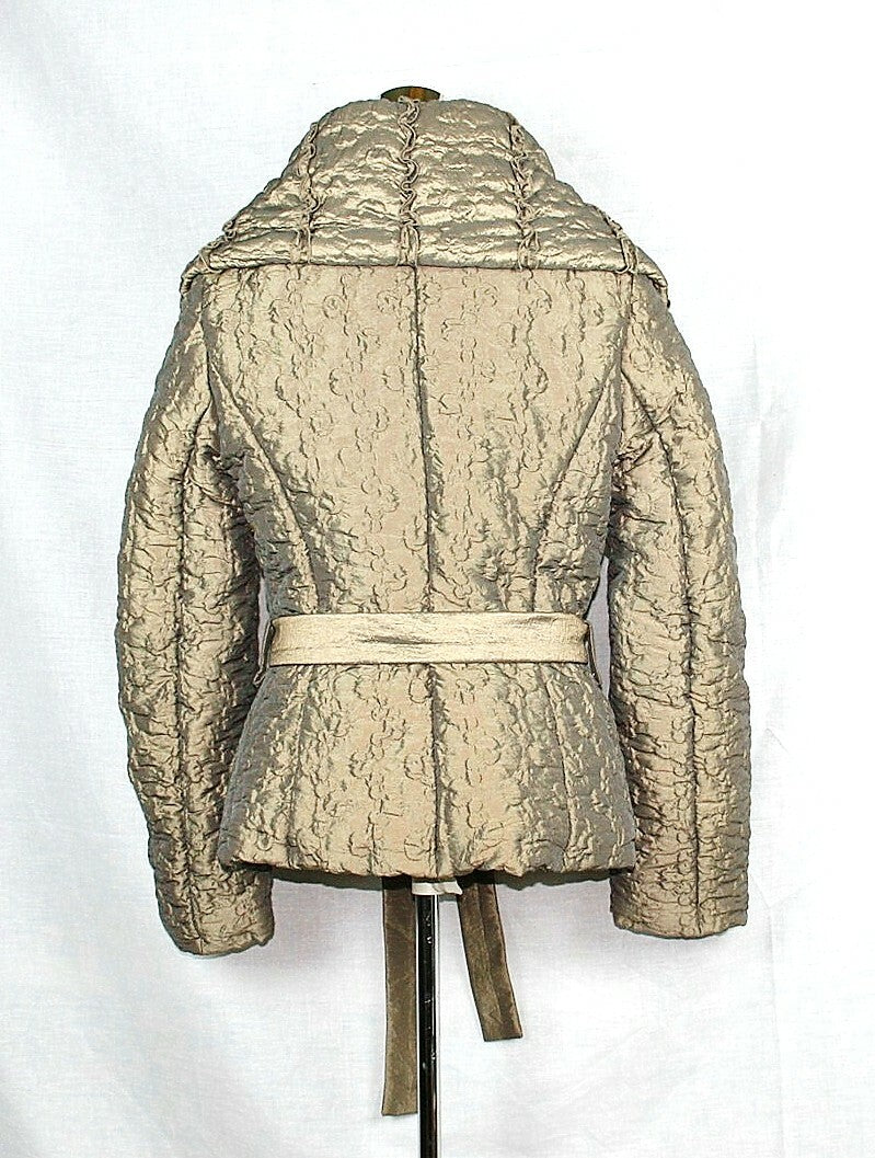 Mariella Burani Gold Winter Jacket Size 10
