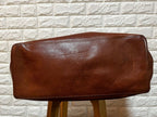 Polo Ralph Lauren Vintage Big Pony Embossed Leather Tote Bag Brown Large
