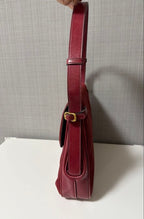 Gucci Interlocking G Shoulder Bag Suede Leather Bordeaux