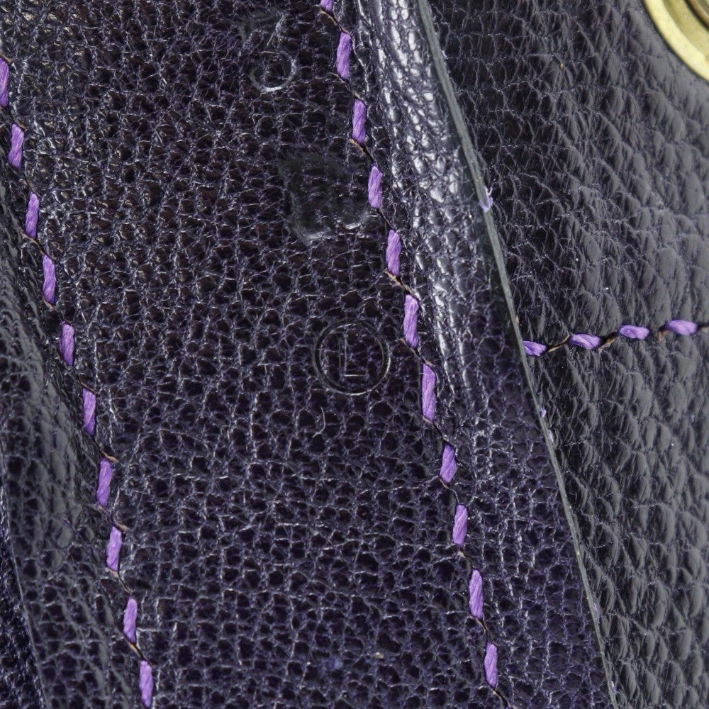 Hermes Market GM Shoulder Bag Suede Purple 1982 Women's #NB1676