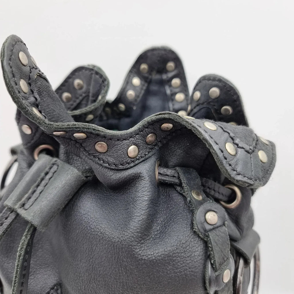 Diesel Vintage Black Leather Shoulder Bag
