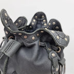 Diesel Vintage Black Leather Shoulder Bag