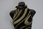 Pucci Womens Marmo Print Pleated Detail Mesh Mini Dress NC3 Beige Size 38 (US 2)