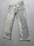 Rare Roberto Cavalli Y2K Crocodile Print Sand Pants Vintage Italy Runway Vibe