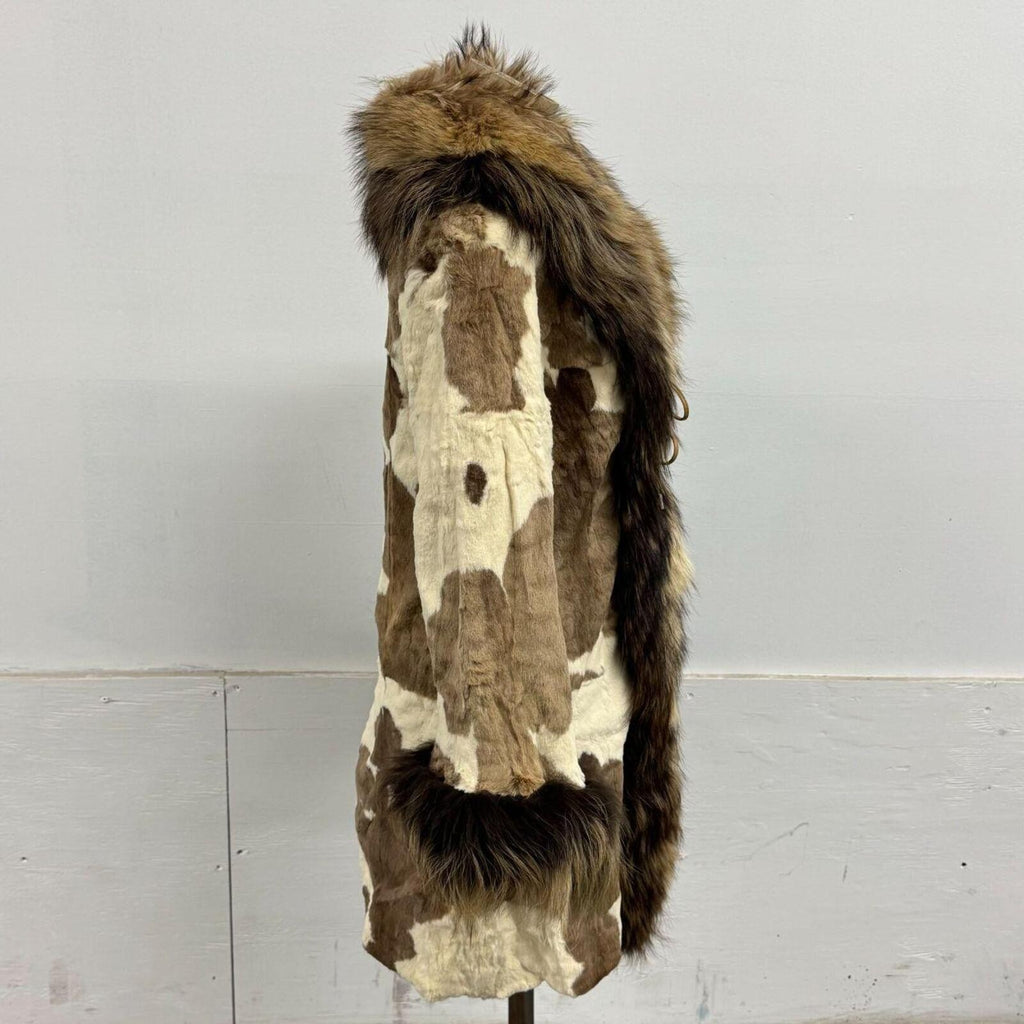 Vintage Y2K Rabbit and Raccoon "Penny Lane" Afghan Fur Coat