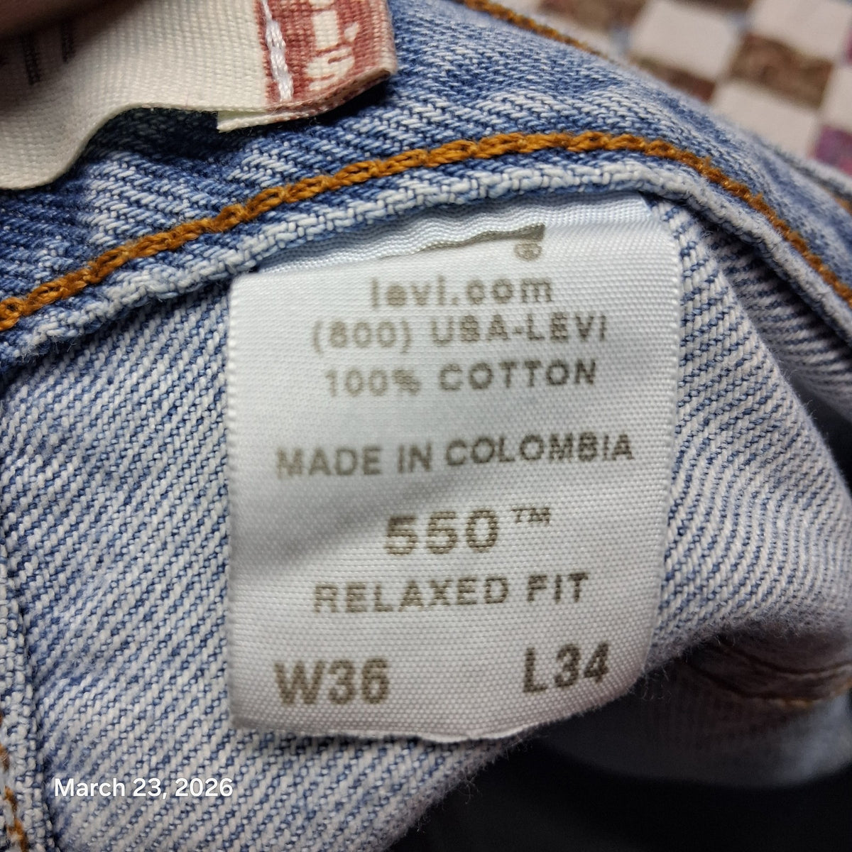 Levi's 2004 550 Relaxed Fit Jeans Blue Size 36x34
