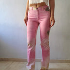 Roberto Cavalli vintage y2k abstract python print jeans