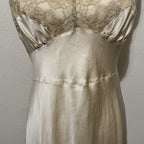 Vintage 90s does 40s Victoria's Secret Silk Slip Maxi Dress lace size Medium