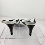 Ralph Lauren Collection Y2K Black and White Cap Toe Slingback Pumps Size 5.5B