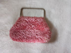 Amazing 1960s Fuzzy Pink Purse Silver Handbag