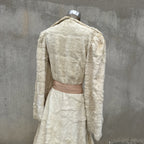 Vintage 1930s White Plush Teddy Bear Dressing Gown Ermie Art Deco Dress Coat