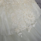 White By Vera Wang Ivory Tiered Strapless Bridal Wedding Gown Dress 12 VW351020