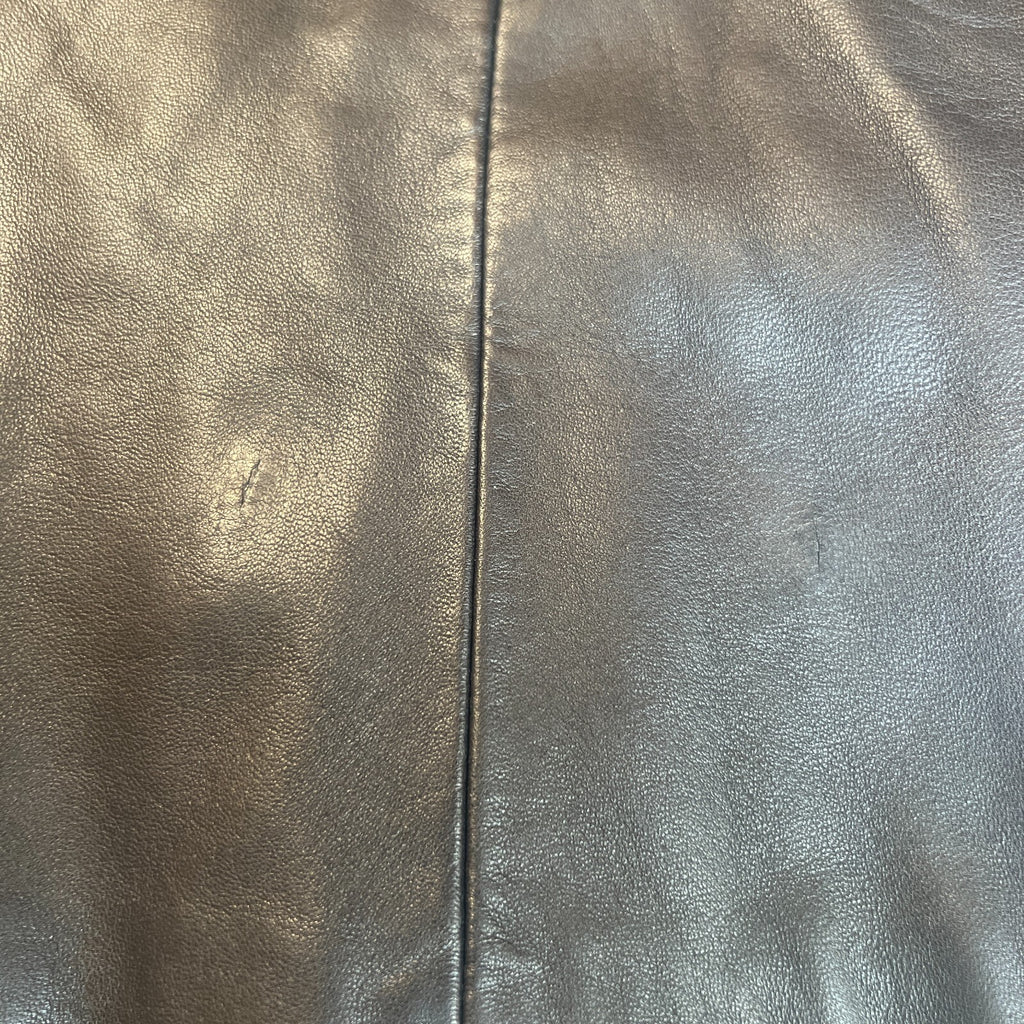 Vintage Black Leather Jacket American Base Womens Small Fitted Biker