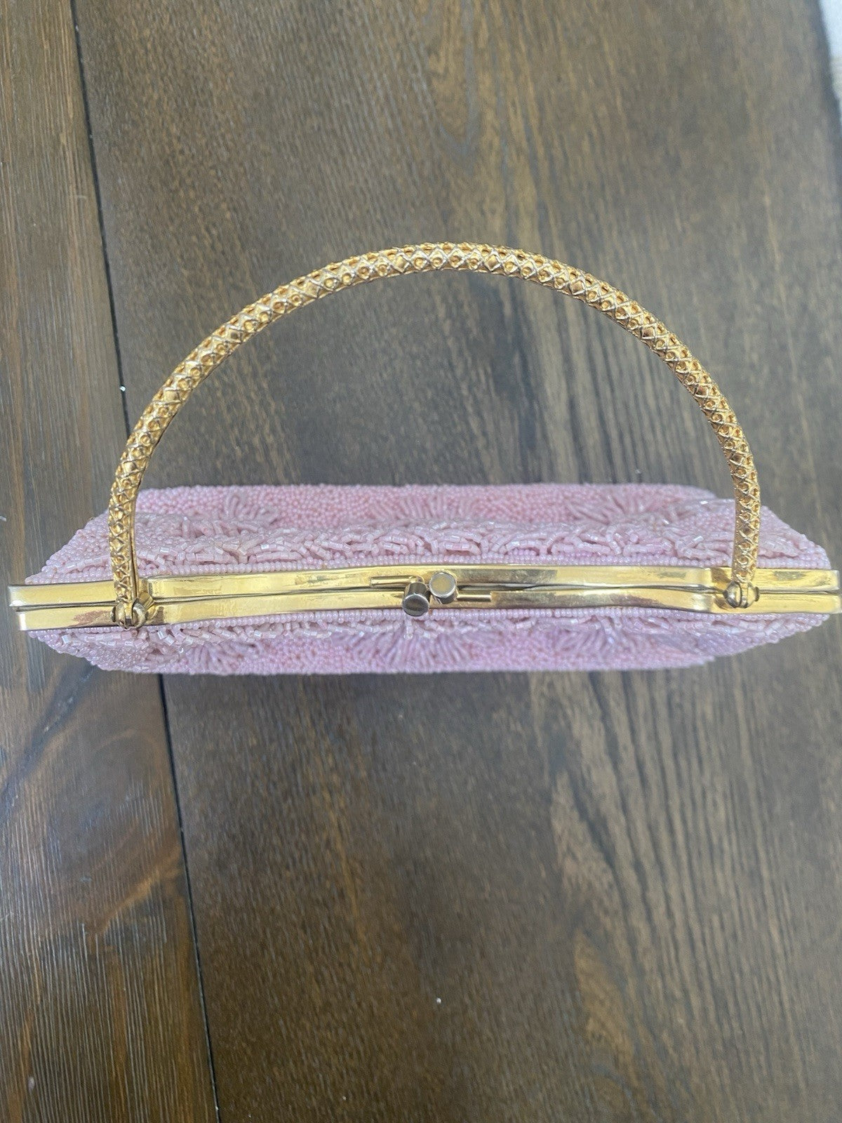 Pink Beaded Clutch Vintage Stephen Chu Beaded Sweater Factory