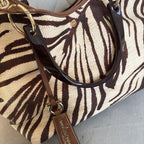 Rare Ferragamo Toto Bag Linen Material