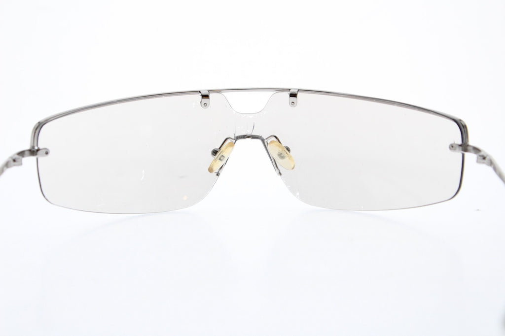 VINTAGE GIANFRANCO FERRE GF58703  SHIELD METAL SUNGLASSES 120 MM ITALY