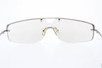 VINTAGE GIANFRANCO FERRE GF58703  SHIELD METAL SUNGLASSES 120 MM ITALY