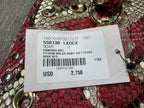 Gucci Python Arli Bag Purse Handbag Rock Red Snakeskin Exotic Studs w Tags
