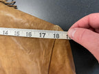 Double D Ranch Leather Jacket Brown Fringe Studded Western Medium