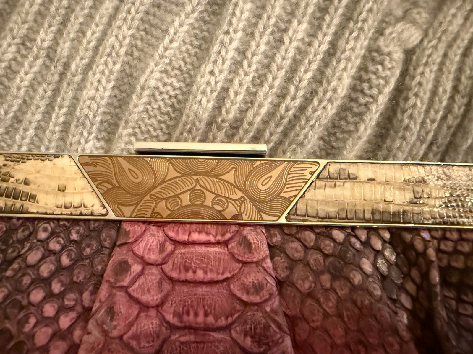 Vintage Prada Python with Lizard Handle and accents handbag