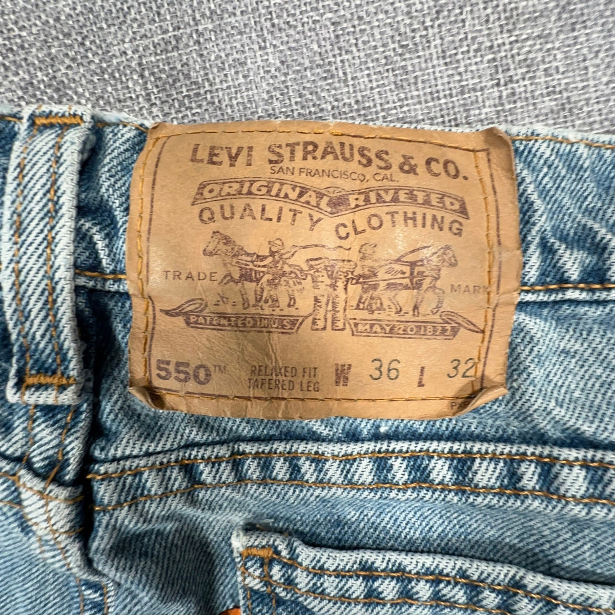 Levi's 550 1990s Jeans Mens 36x32 Orange Tab Distressed