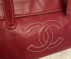 Chanel Leather Bag CC Logo on Front