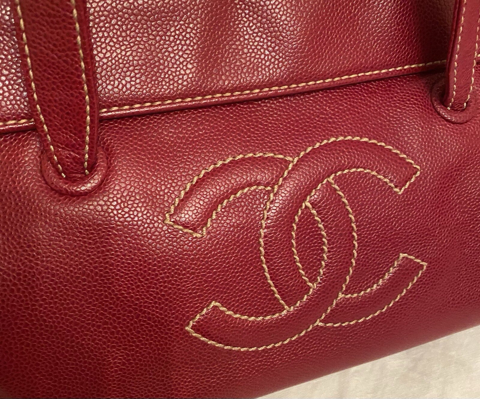 Chanel Leather Bag CC Logo on Front