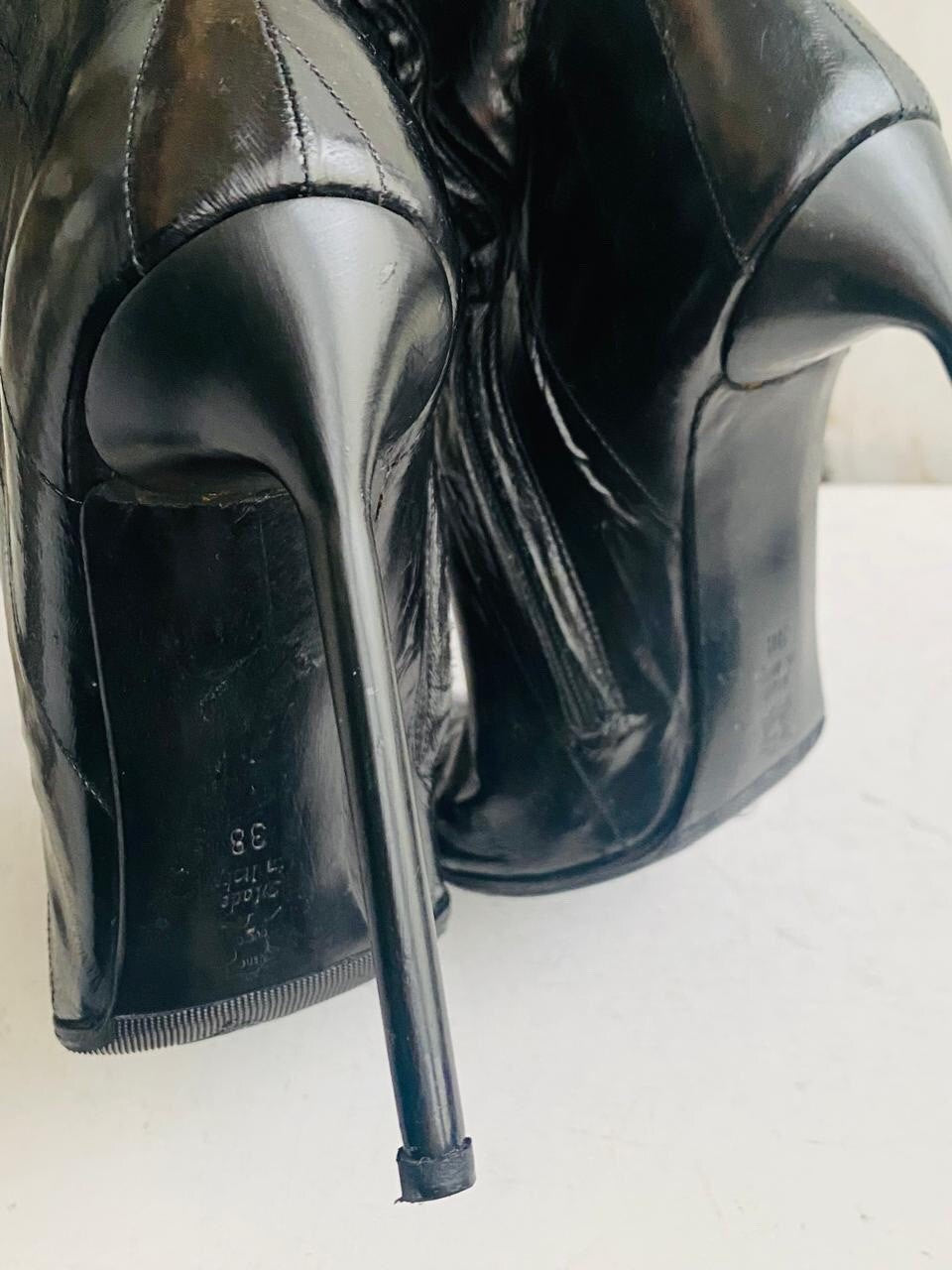Gianmarco Lorenzi Women Boots  High Heels Eel leather Italian Boots Size 38
