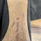 Womens Manolo Blahnik Pamfilo Stretch Gray Suede Pull On Stiletto Boots Size 40