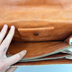 Vintage 1940s Genuine Python Snakeskin Clutch Purse Talon Hand Bag Exotic