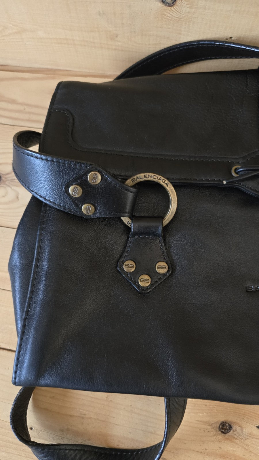 Y2k  Vintage Balenciaga Handbag Black Made In Spain