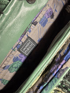 Jamin Puech Paris Beaded Sequin Leather Shoulder Bag Green
