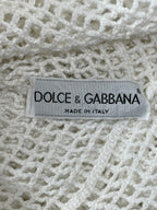 Vintage 1994 Dolce & Gabbana Sheer White Knit Dress