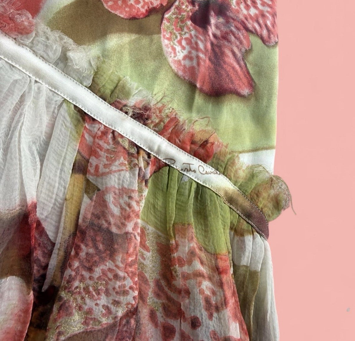 Roberto Cavalli Spring 2004 Orchid Print Two Piece Set Medium
