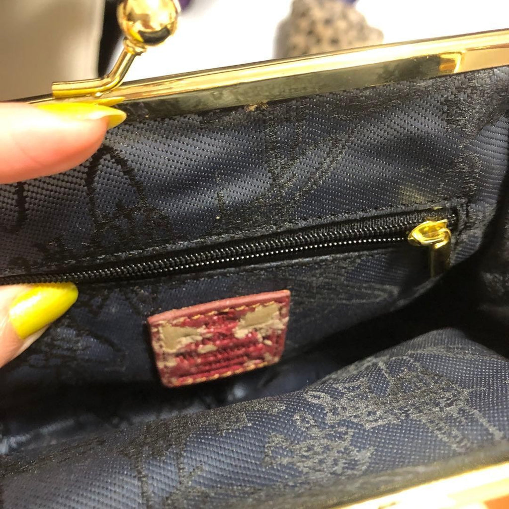 Vivienne Westwood Vintage Wine Red Leather Pouch Rare with Dust Bag #FA ZFA